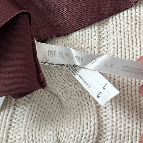 Urban Outfitters Halter Lace Bralette | Raspberry Burgundy | Size L - Picture 8 of 8